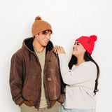 Smiley Pom Pom Hat