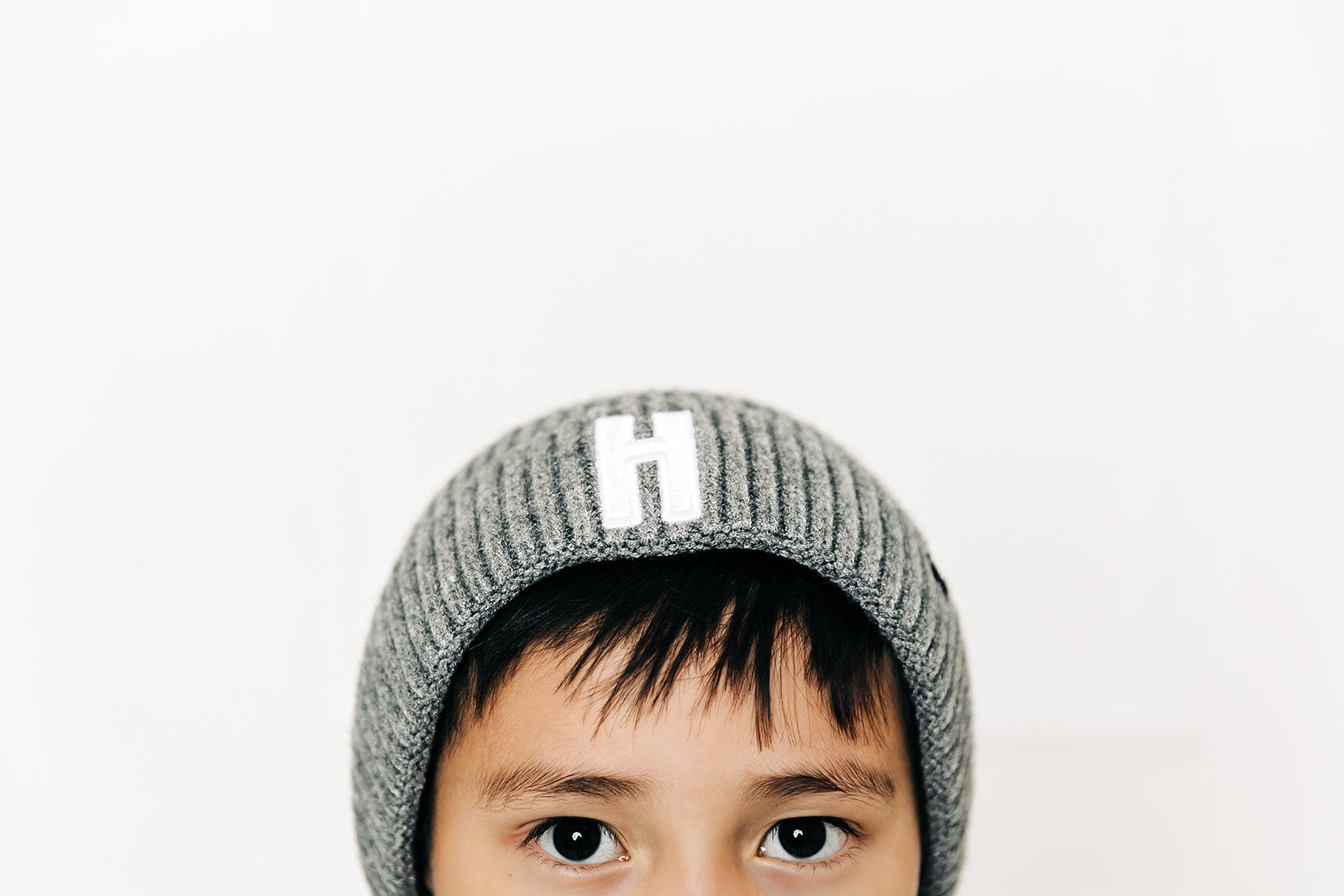 Heather Grey Letter Beanie