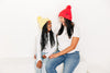 Wild Cherry Letter Pom Pom Hat