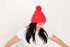 Custom Text Wild Cherry Pom Pom Hat