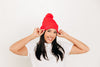 Custom Text Wild Cherry Pom Pom Hat