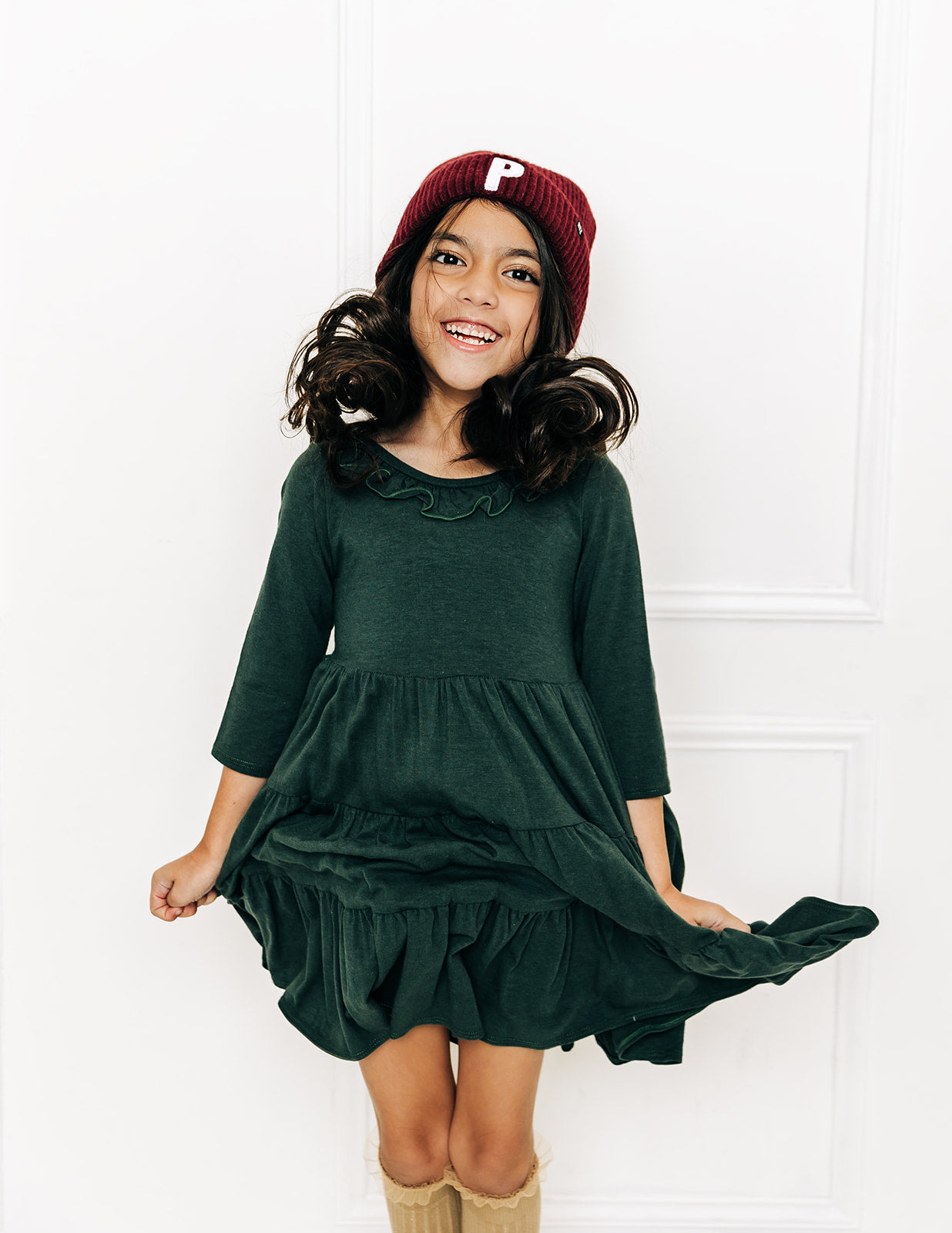 Maroon Letter Beanie