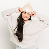 Letter Pom Pom Hat