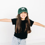 Hunter Green Letter Baseball Hat