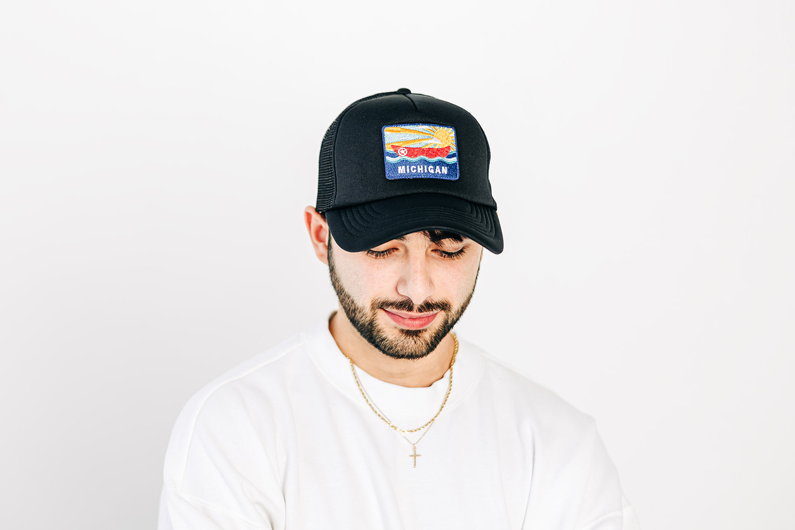 Michigan Postcard Foam Trucker Hat