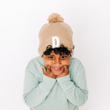 Letter Pom Pom Hat