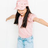 Pink Hearts Letter Baseball Hat