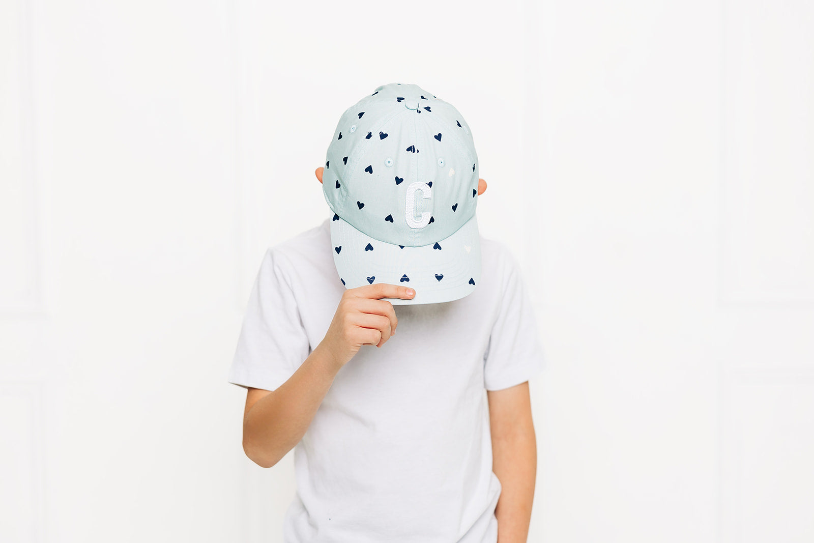 Blue Hearts Letter Baseball Hat