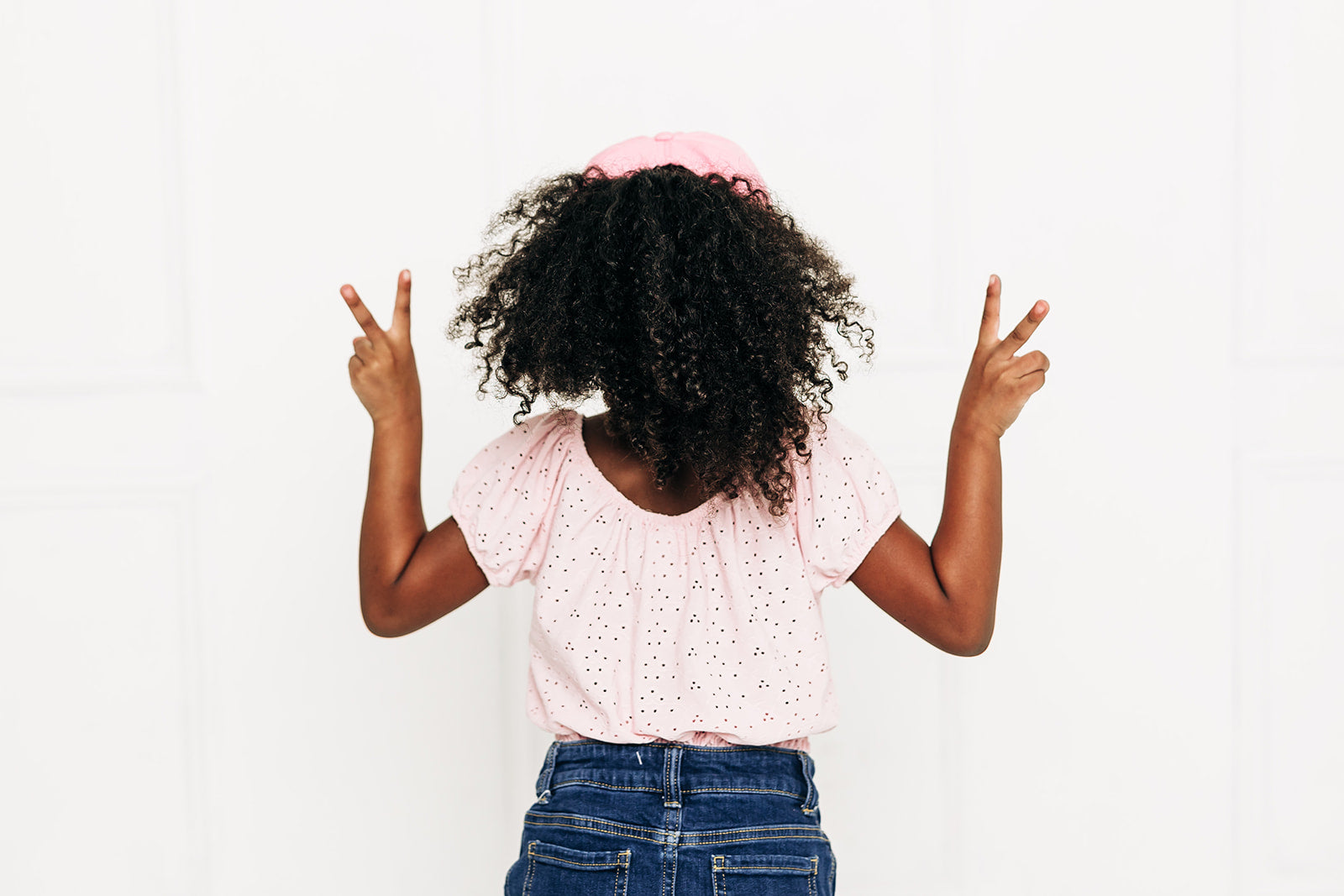 Light Pink Letter Ponytail Hat