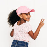 Light Pink Letter Ponytail Hat