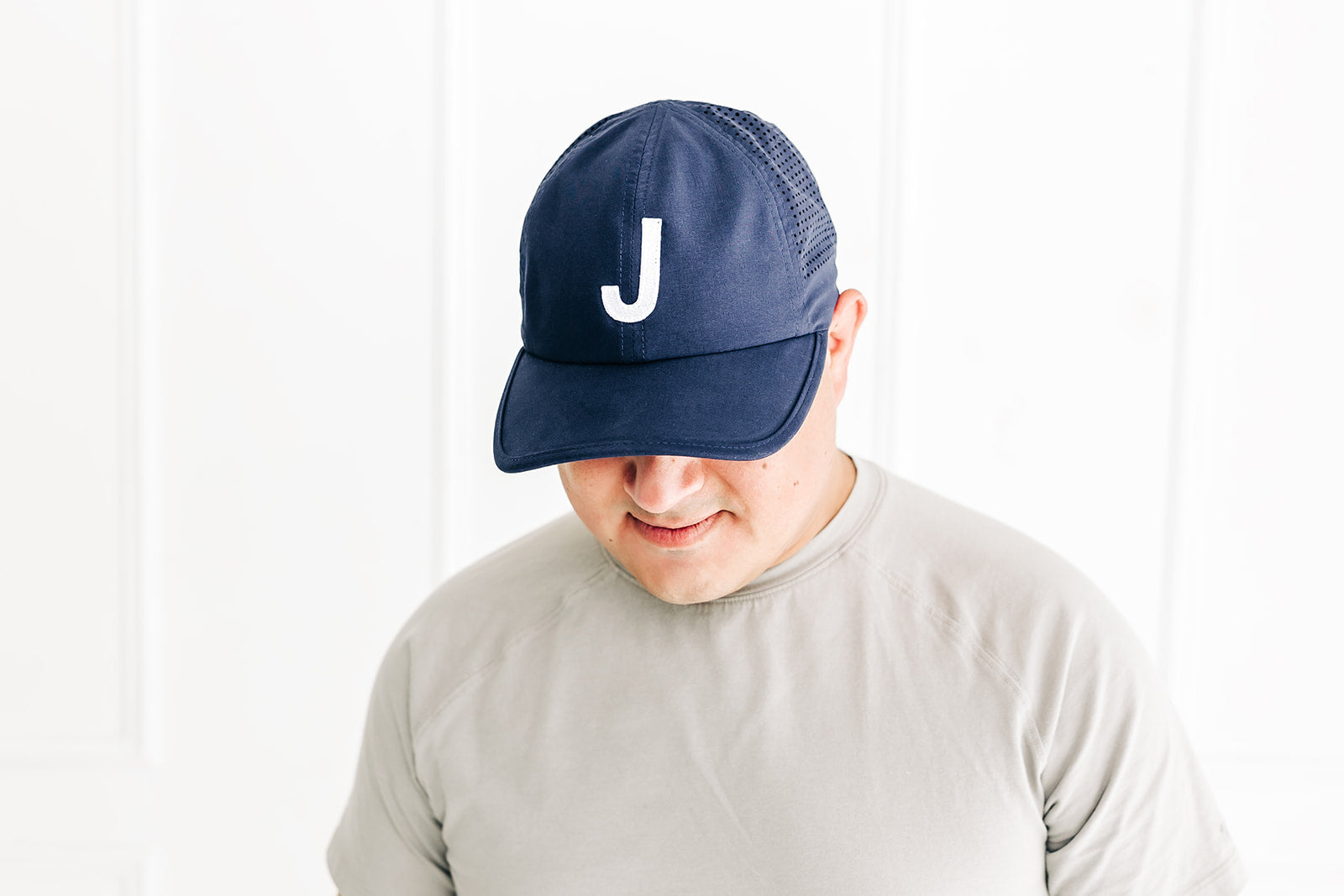 Navy Letter Athletic Hat
