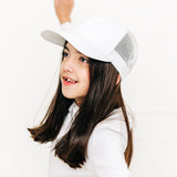 White Letter Snapback Hat