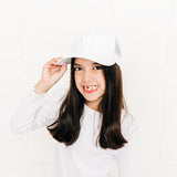 White Letter Snapback Hat
