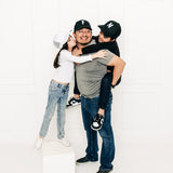 White Letter Snapback Hat