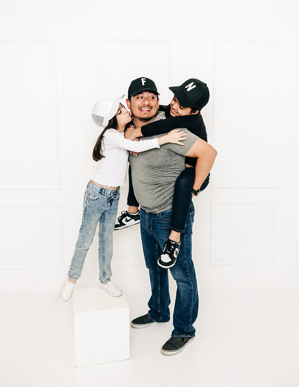 White Letter Snapback Hat