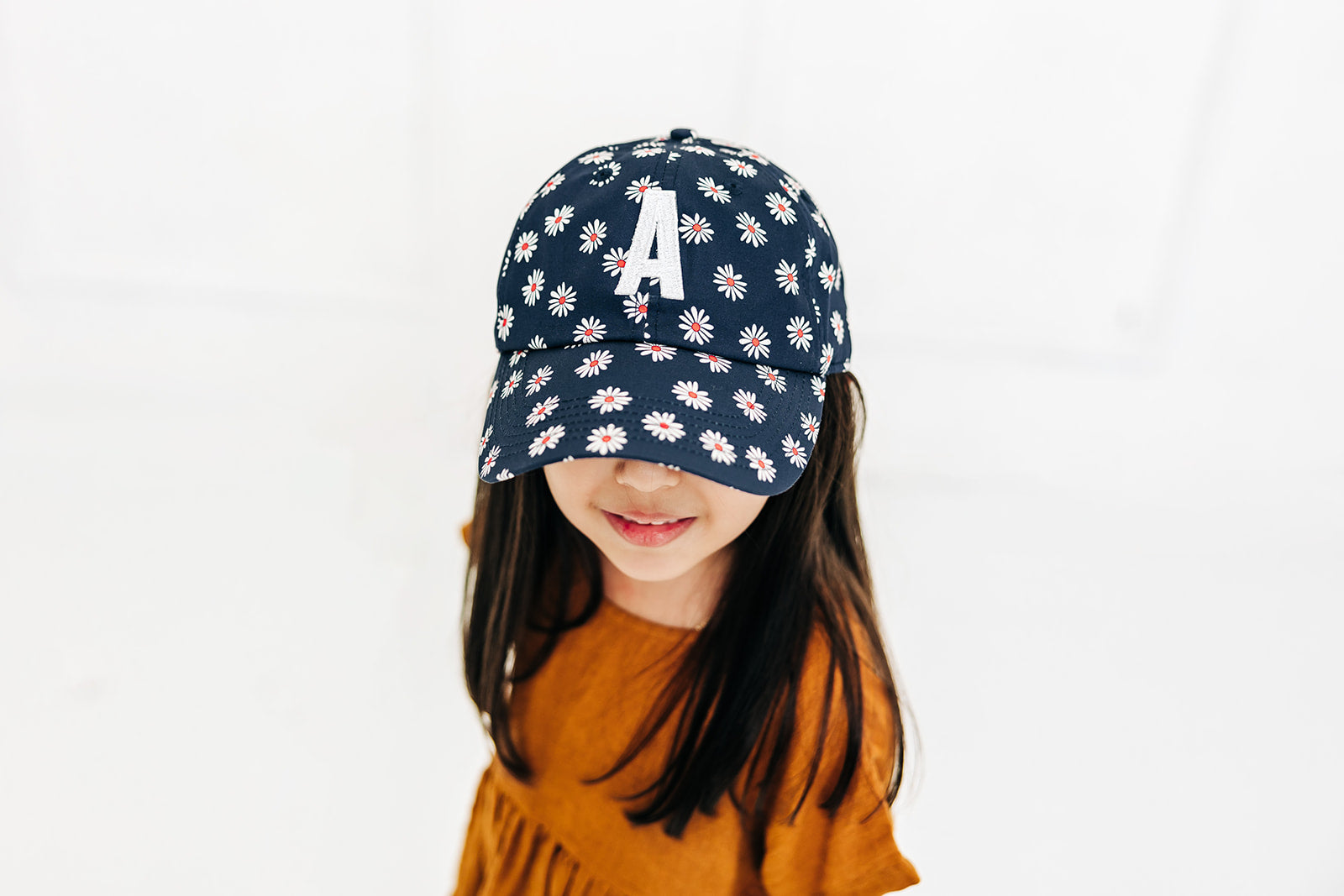 Navy Daisy Does It Letter Baseball Hat