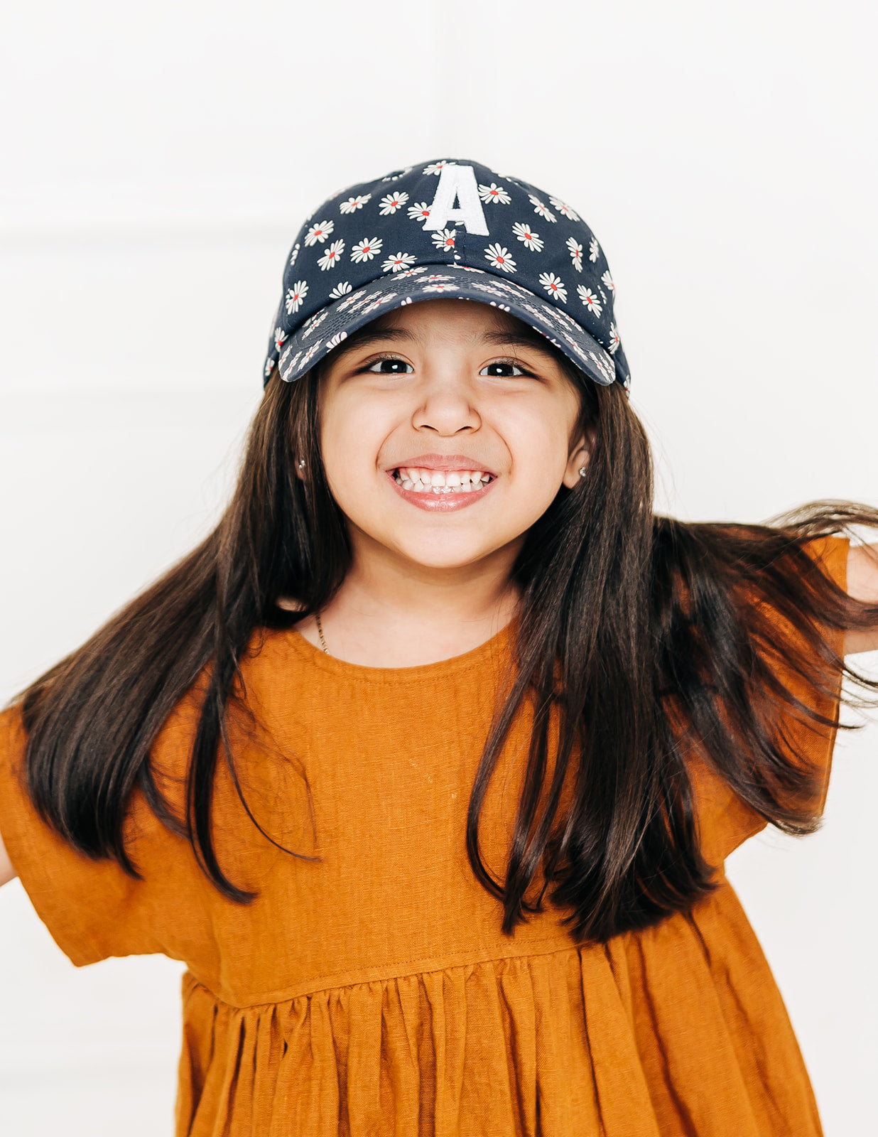 Navy Daisy Does It Letter Baseball Hat