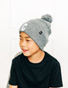 Heather Grey Pom Pom Hat