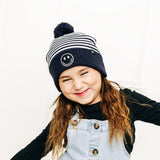 Smiley Pom Pom Hat
