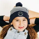 Smiley Pom Pom Hat