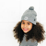 Smiley Pom Pom Hat