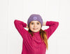 Heather Purple Smiley Beanie