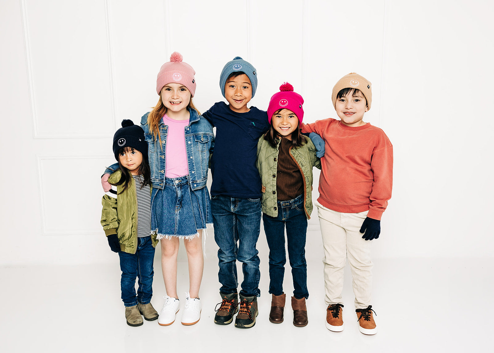 Navy Letter Pom Pom Hat