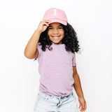 Dusty Rose Letter Baseball Hat