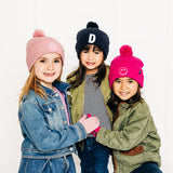 Letter Pom Pom Hat