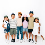 Navy Blue Hat + White Terry Letter