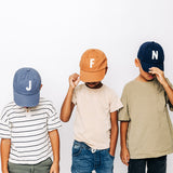 Navy Blue Hat + White Terry Letter