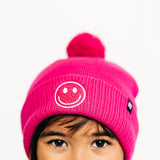 Smiley Pom Pom Hat