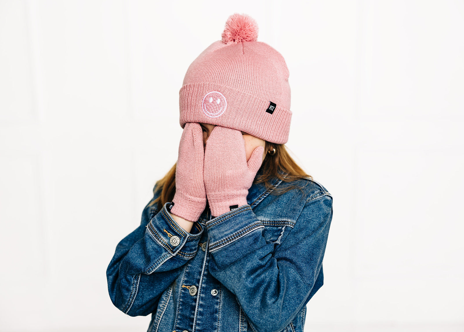 Pink Letter Pom Pom Hat
