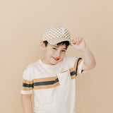 Tan Checker Letter Baseball Hat
