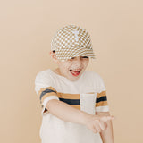Tan Checker Letter Baseball Hat