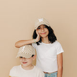 Tan Checker Letter Baseball Hat