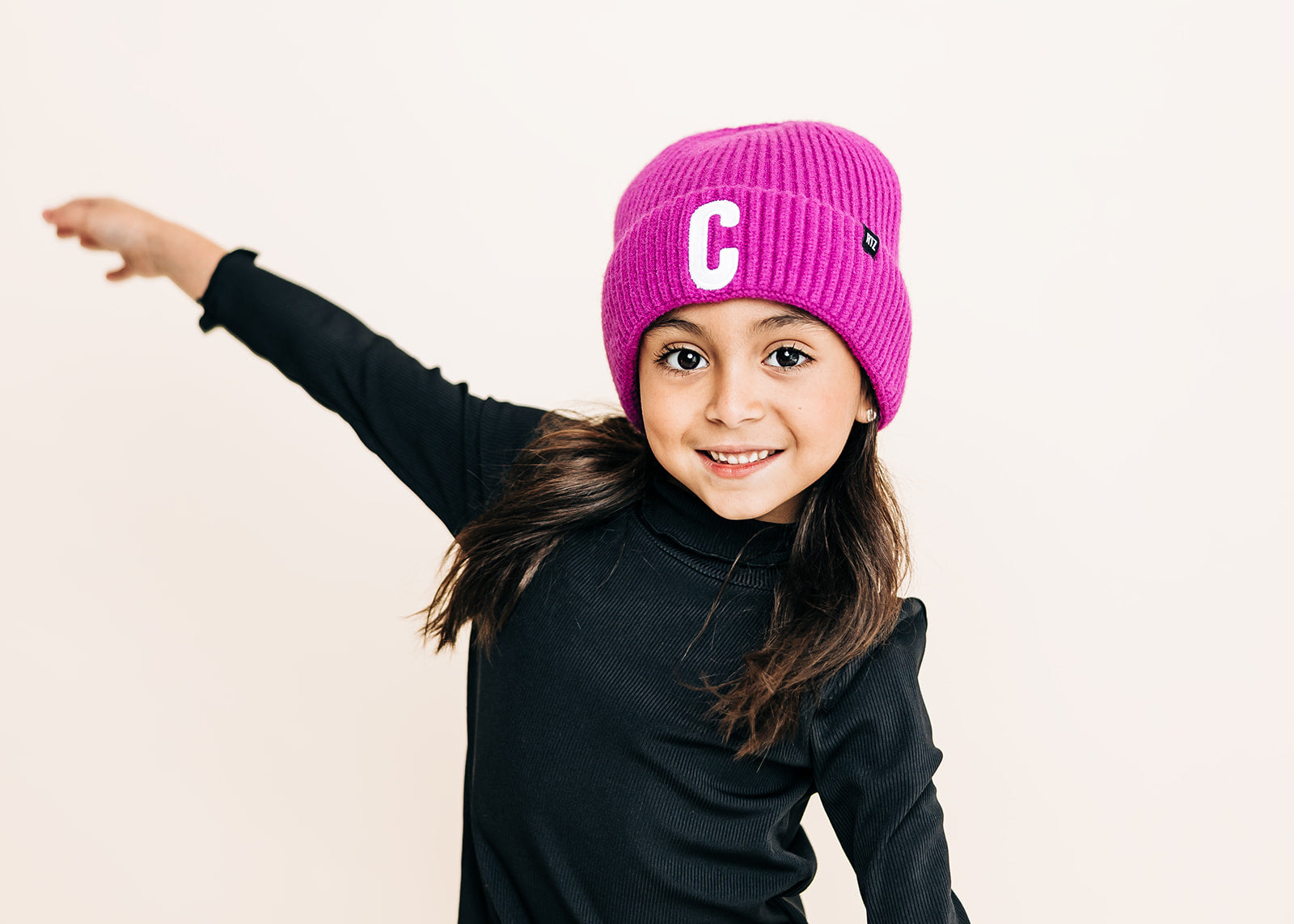 Boysenberry Letter Beanie