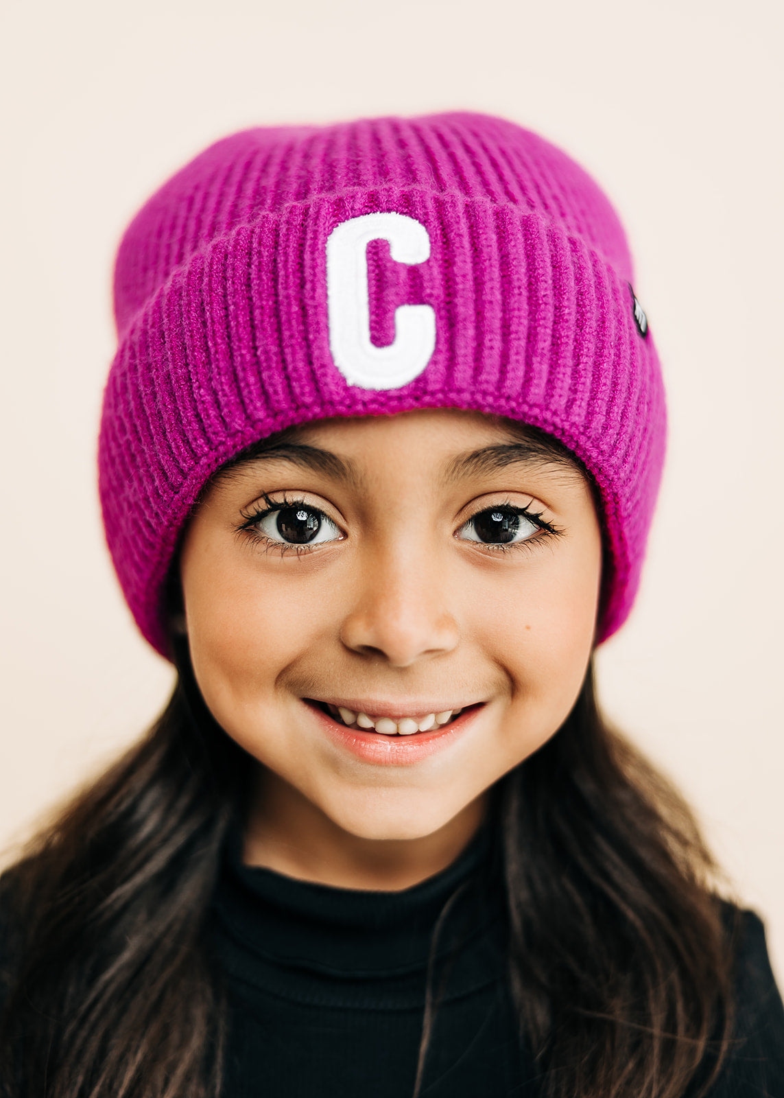 Boysenberry Letter Beanie