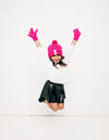 Hot Pink Pom Pom Hat