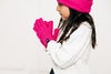 Hot Pink Pom Pom Hat