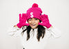 Hot Pink Pom Pom Hat