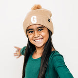 Letter Pom Pom Hat