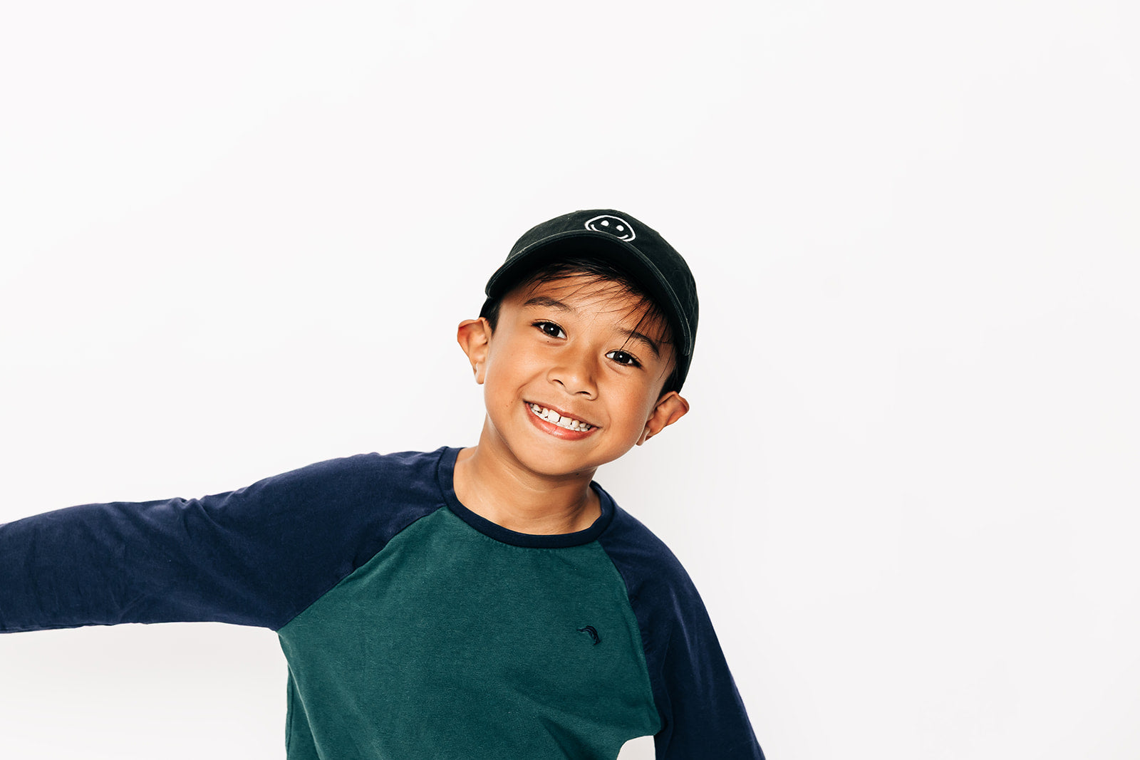 Tiny Smiley Face Baseball Hat