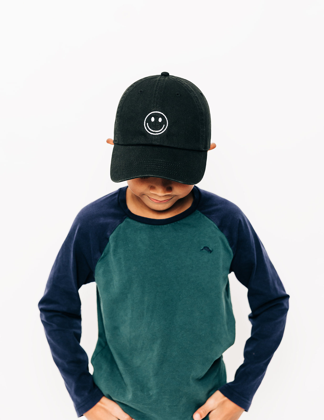 Tiny Smiley Face Baseball Hat