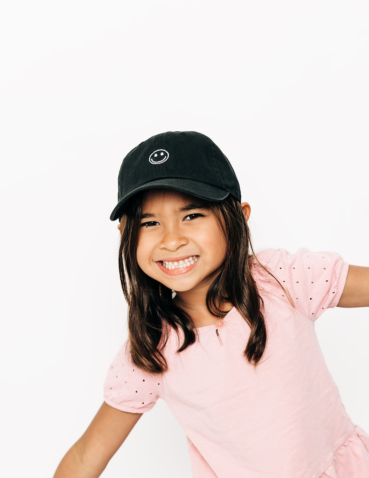 Tiny Smiley Face Baseball Hat