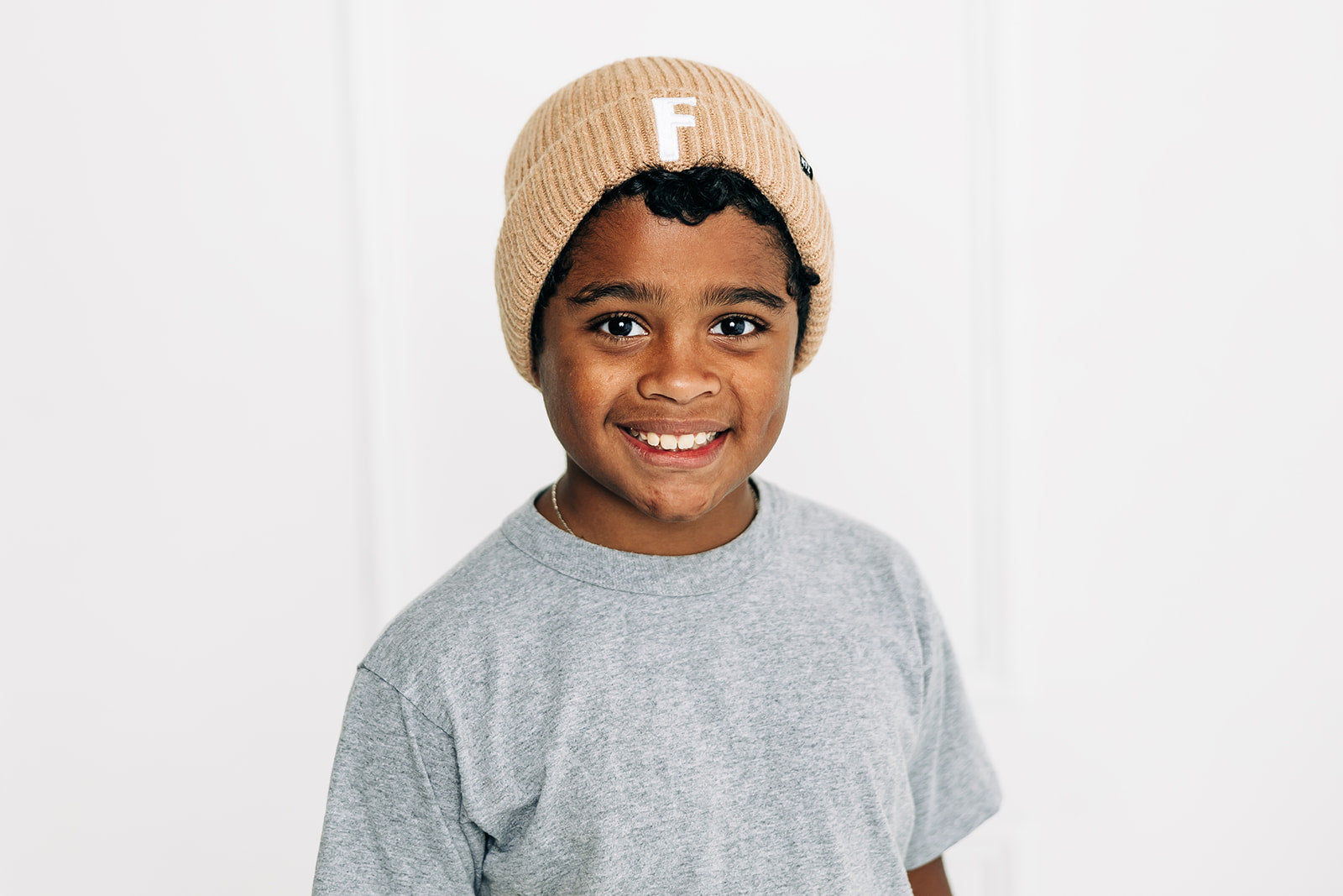 Wheat Letter Beanie