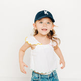 Navy Blue Letter Baseball Hat