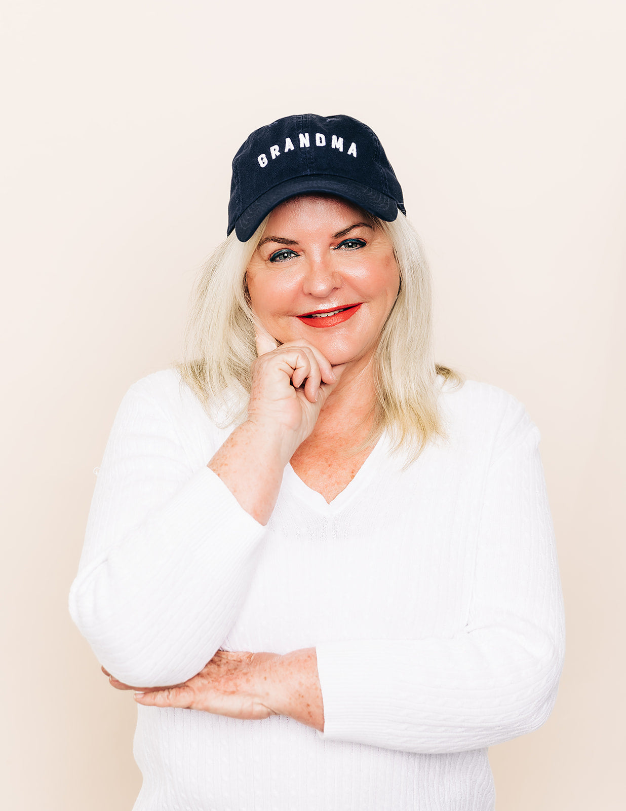 Navy Blue Grandma Hat