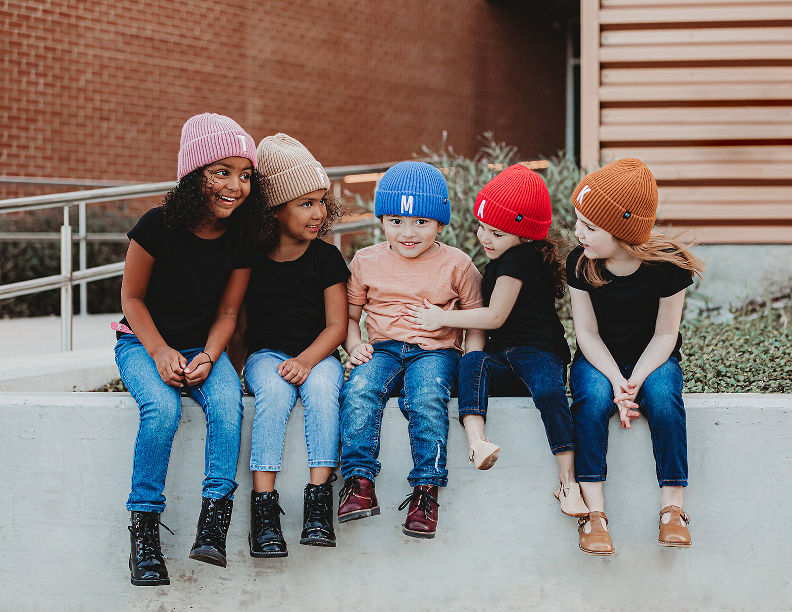 Lavender Ice Letter Beanie