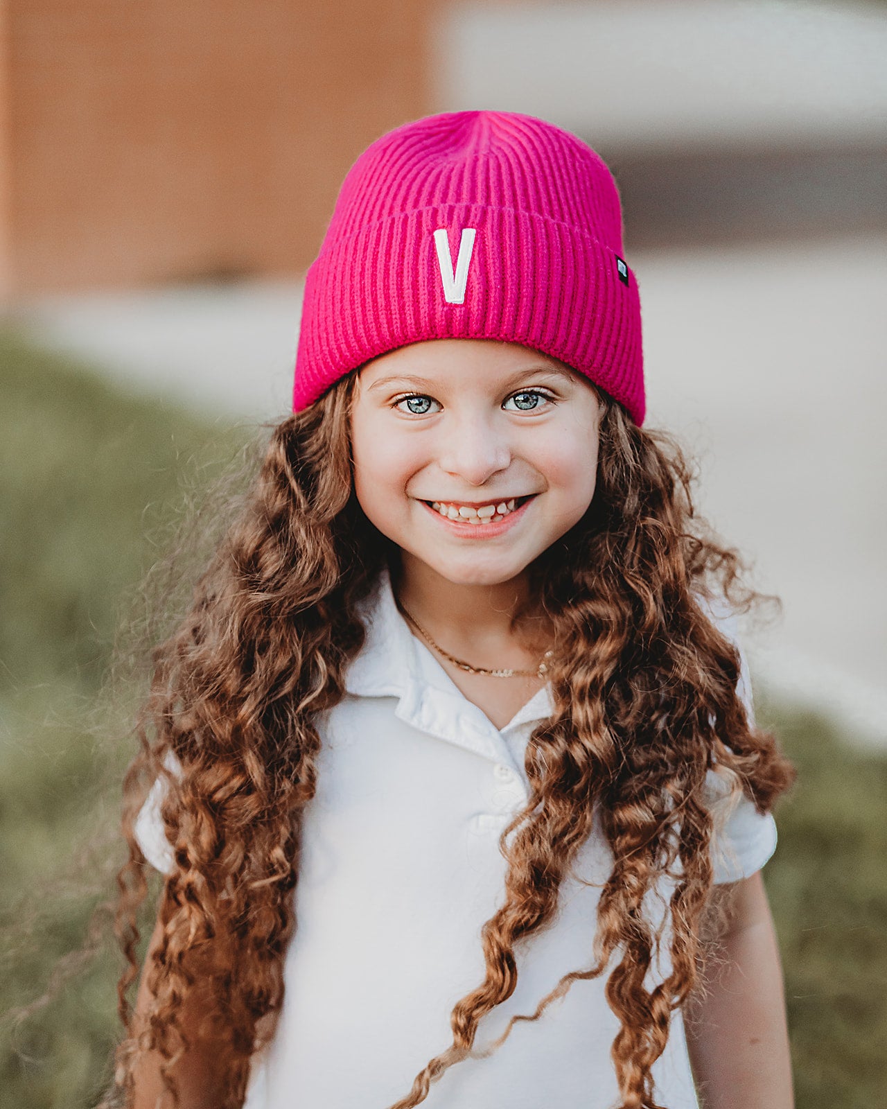 Lavender Ice Letter Beanie